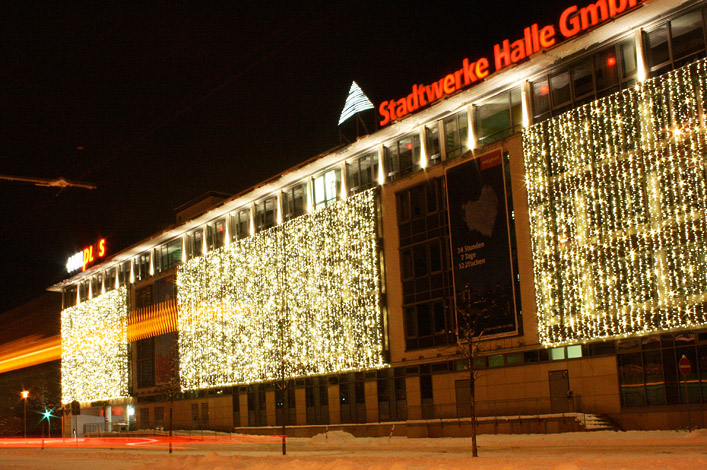 EVH Energieversorgung Halle // Image 24-7-52 // Gebäude Stadtwerke Lichtvorhang