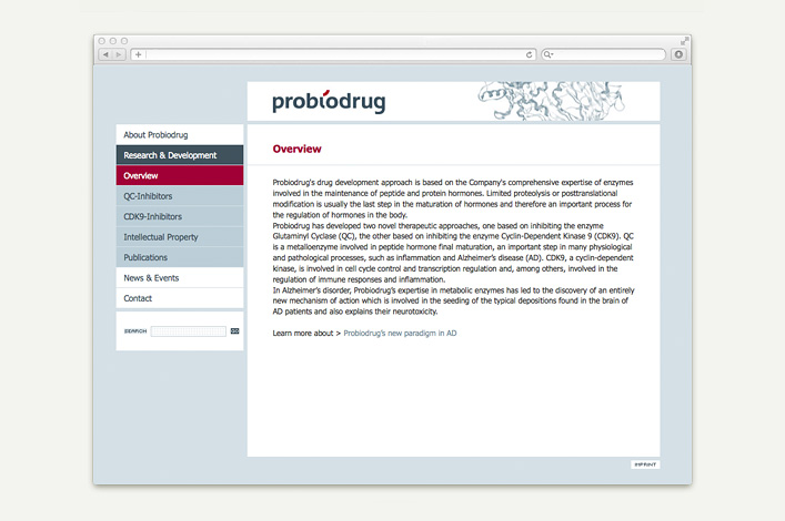 Probiodrug AG Website