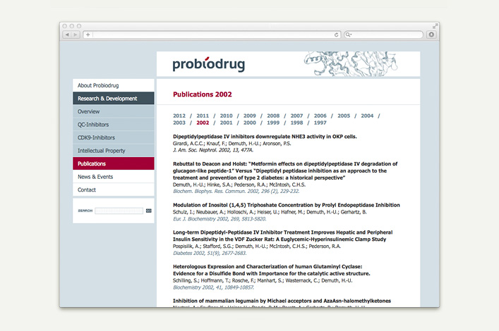 Probiodrug AG Website